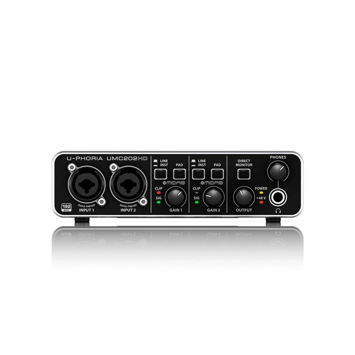 Behringer UMC202HD Interfaz USB 2 entradas Midas HD