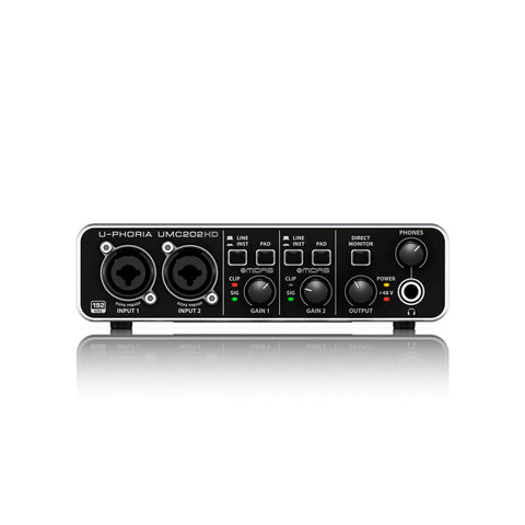 Behringer UMC202HD Interfaz USB 2 entradas Midas HD