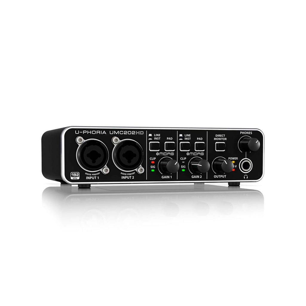 Behringer UMC202HD Interfaz USB 2 entradas Midas HD