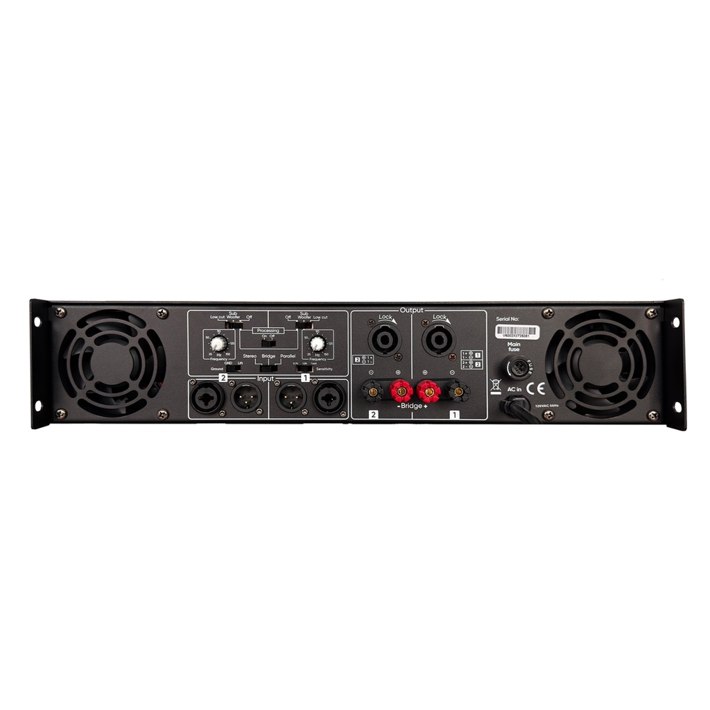 Vento V6002X Amplificador estéreo clase H con crossover 1200 W