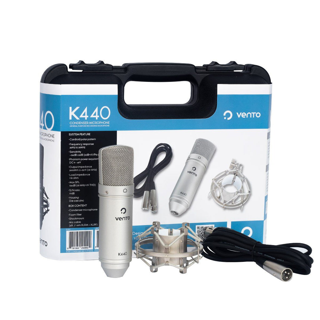 Vento K440 Micrófono de condensador cardioide XLR profesional