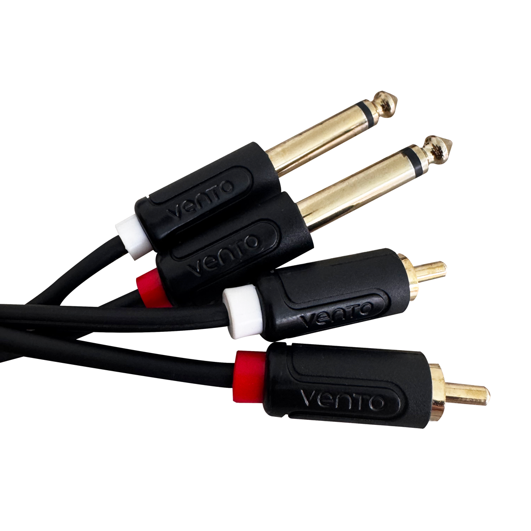 Vento WORK2RCA Extensión 2 RCA a 2 plug 6,35 mm 2 m