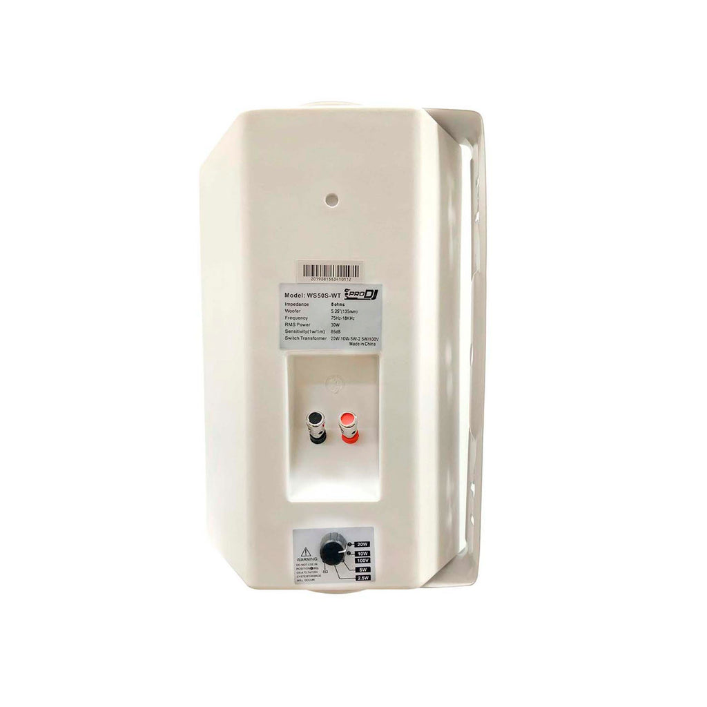 Pro DJ WS50S-WT Parlante de pared 5.25" blanco (par)