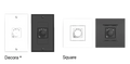 Powersoft WMP Select Decora Selector de pared de 4 posiciones con módulos blanco y negro