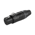 Roxtone XF3BG Conector XLR hembra 3 polos carcasa negra Gold