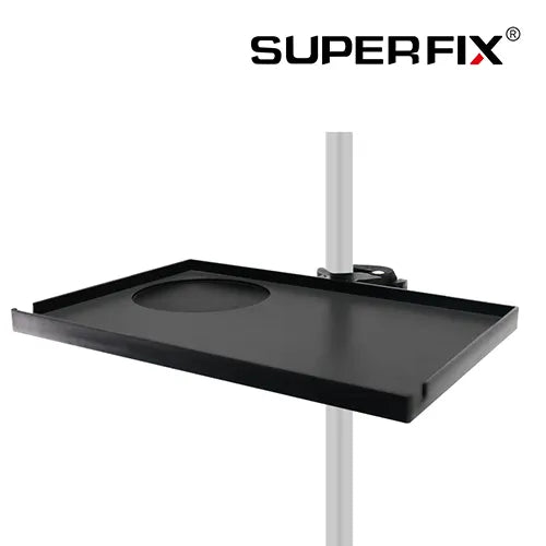 Superfix XMSA103B Bandeja para soporte de micrófono con abrazadera para tubo