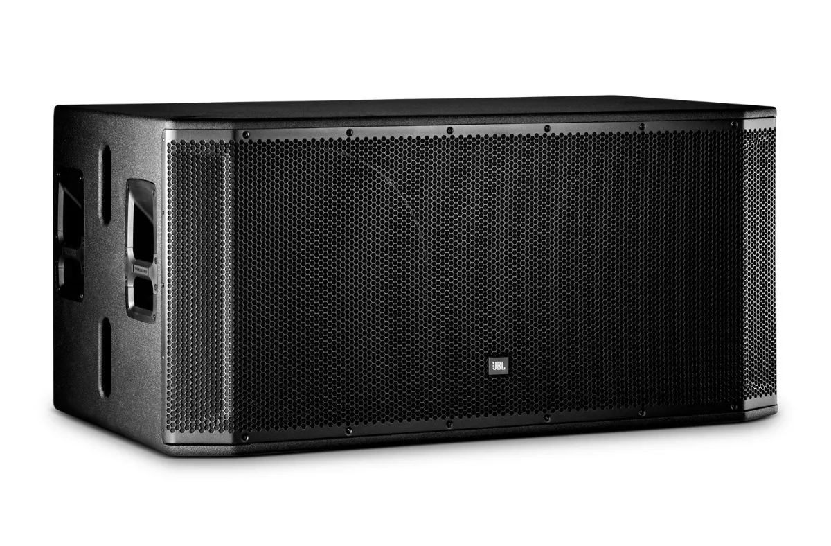Subwoofer activo JBL SRX828SP con dos woofers de 18 pulgadas