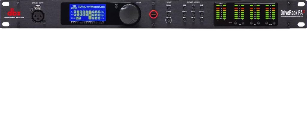 Procesador de audio dbx DriveRack PA2 para sistemas de sonido