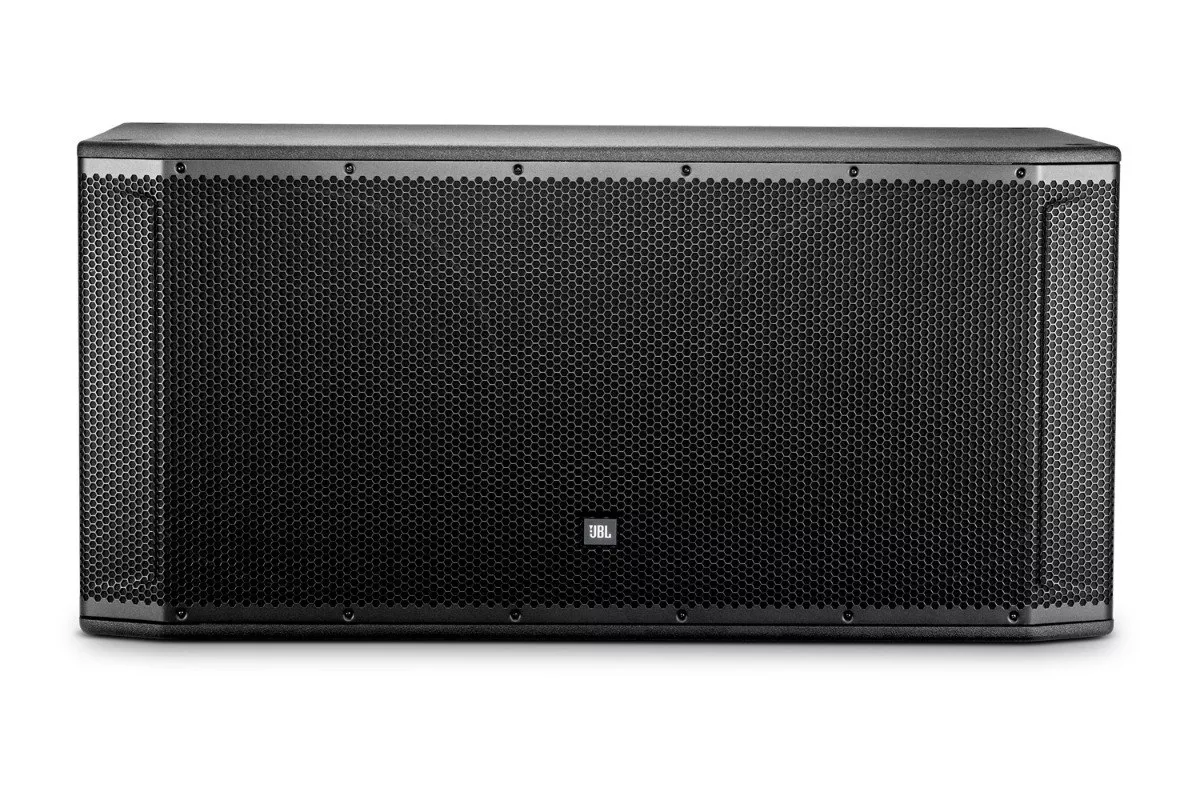 Subwoofer activo JBL SRX828SP con dos woofers de 18 pulgadas