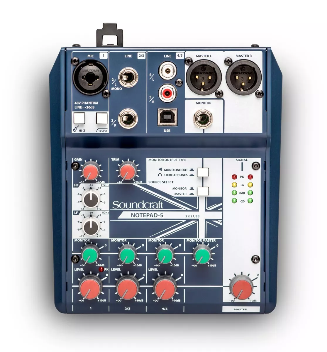 Consola análoga Soundcraft Notepad-5 de 5 canales con USB