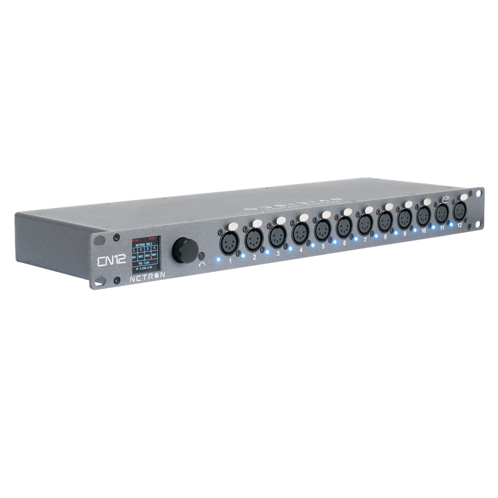 Obsidian Netron EN12 Splitter/nodo DMX RDM Art-Net sACN 12 puertos