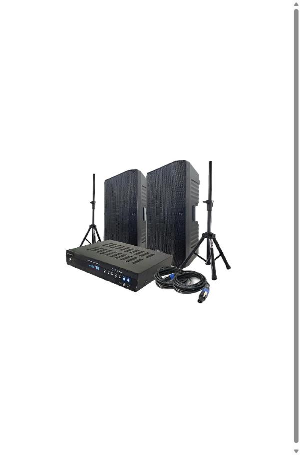 Maxlin COMBOAV380VFD Combo Amplificador AV380 + 2 Cabinas Pasivas 10" + Cables + Soportes