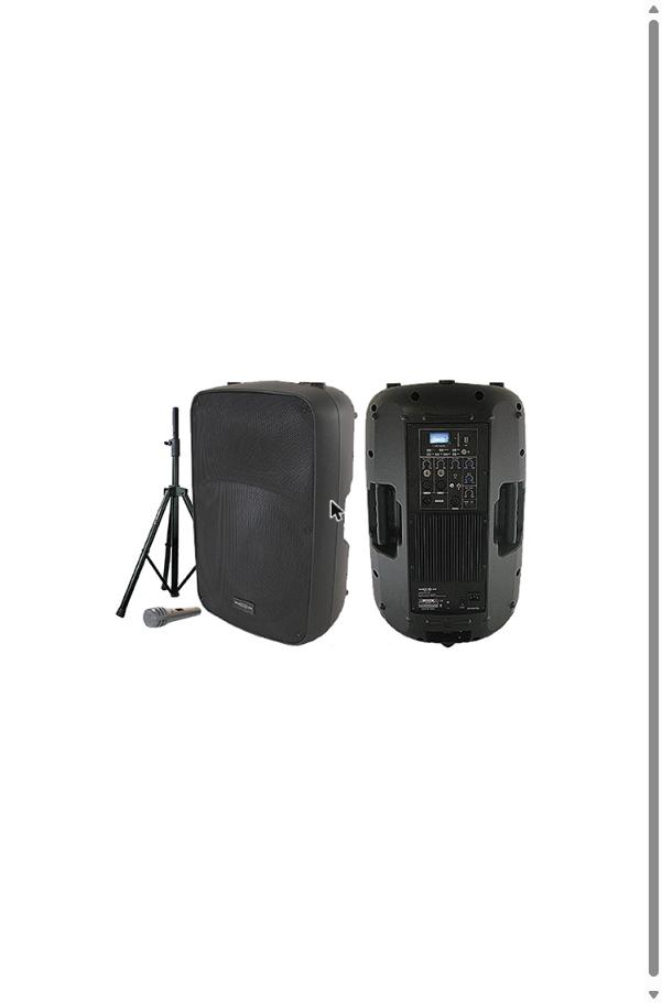 Maxlin COMBOMXK-R Combo Cabina Activa 15" 4800W + Trípode + Micrófono