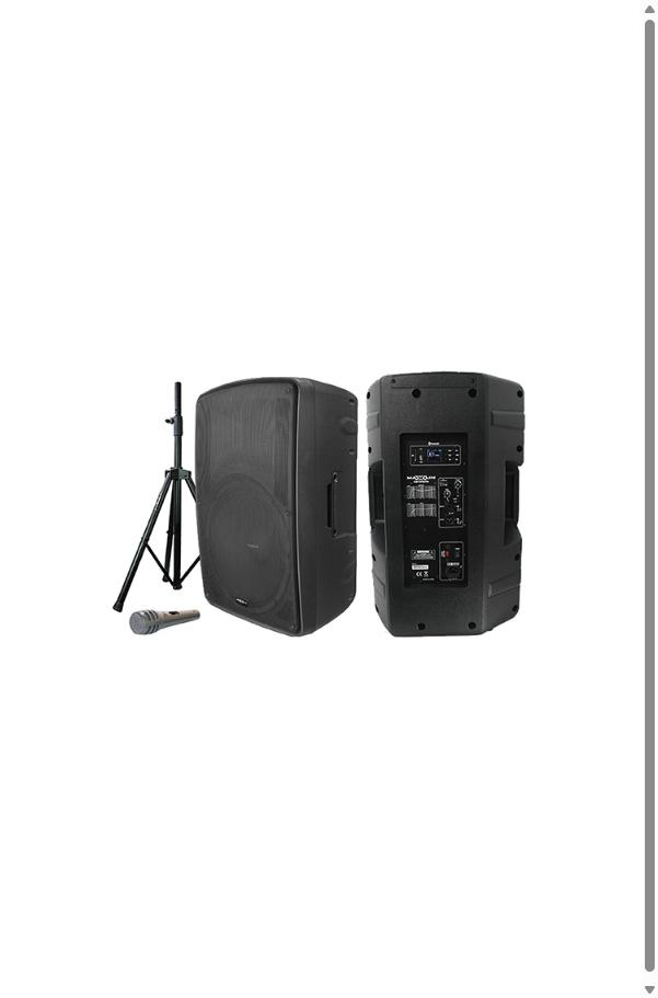 Maxlin COMBOMXPRO-R Combo Bafle Activo 15" 1440W + Trípode + Micrófono