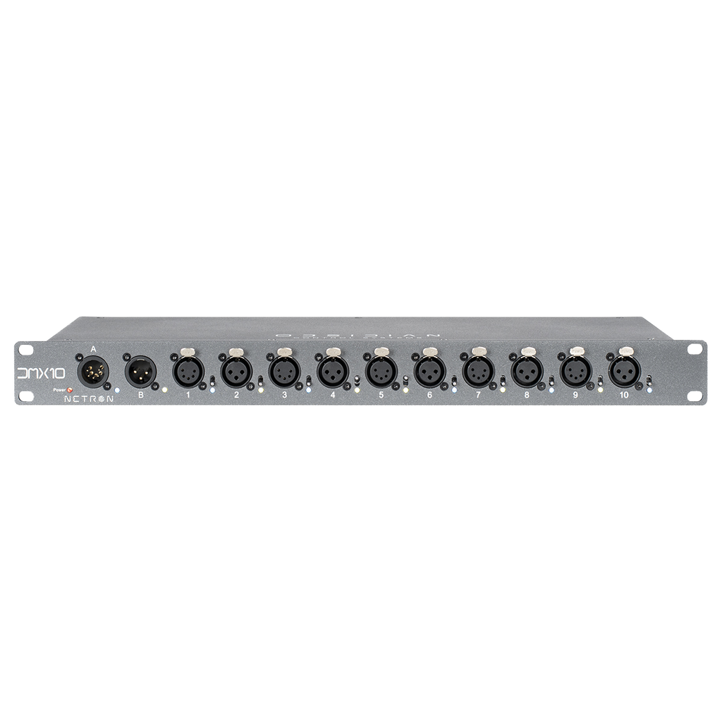Obsidian DMX10-53 Splitter DMX rack 10 puertos XLR 5 y 3 pines