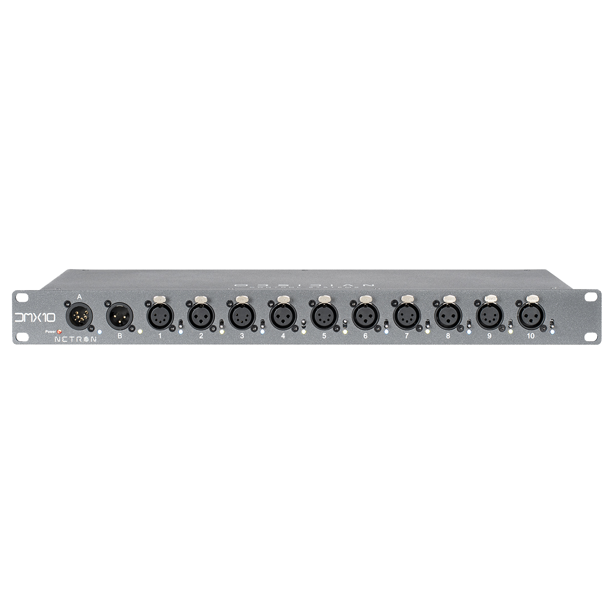 Obsidian DMX10-53 Splitter DMX rack 10 puertos XLR 5 y 3 pines