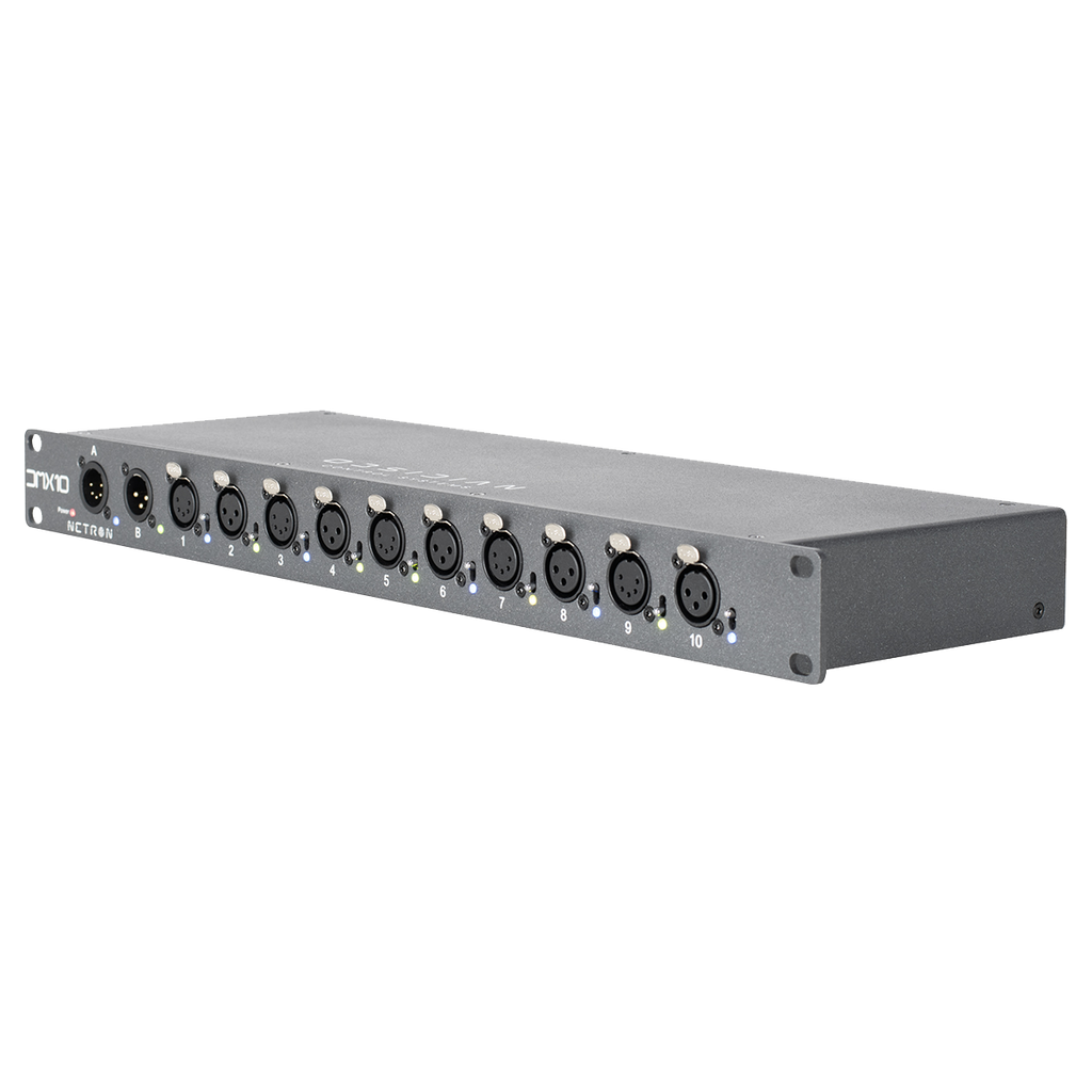 Obsidian DMX10-53 Splitter DMX rack 10 puertos XLR 5 y 3 pines