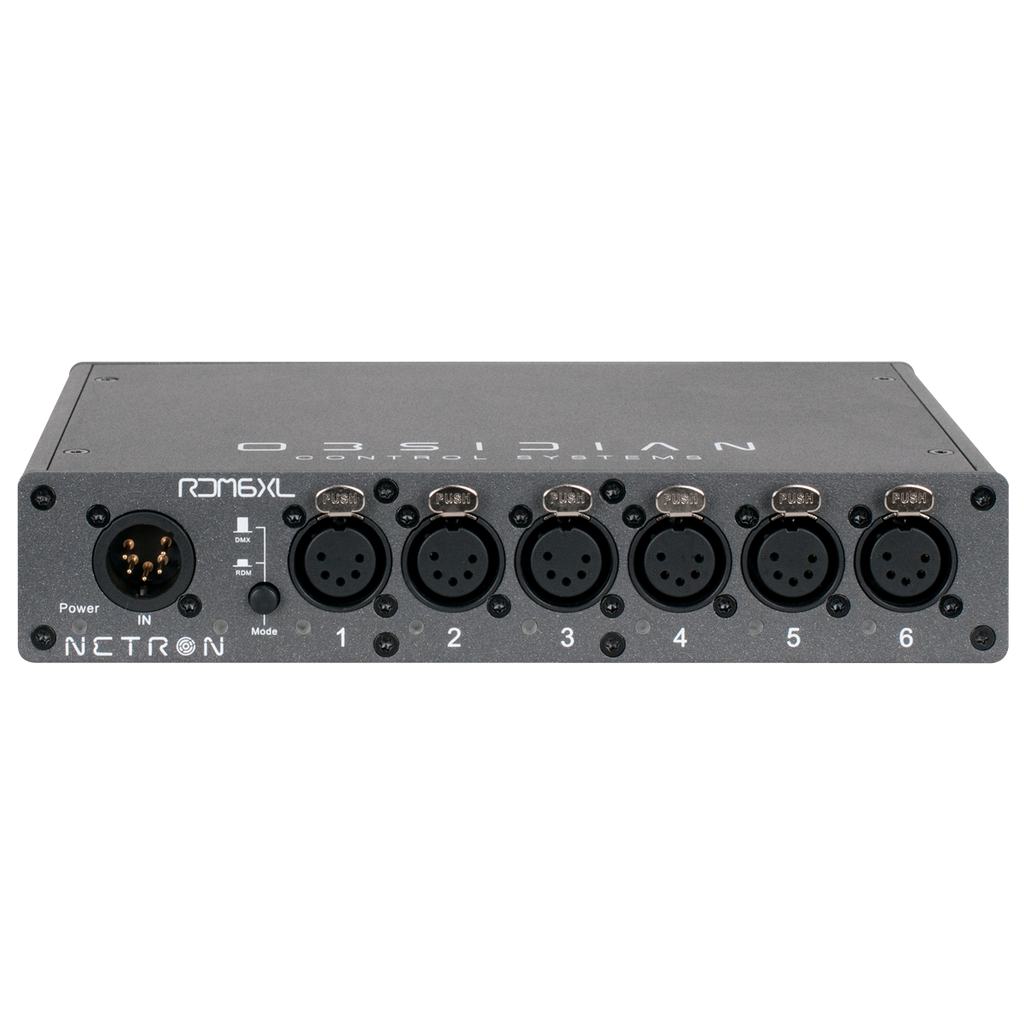 Obsidian Netron RDM 6XL Splitter DMX/RDM 6 puertos medio rack
