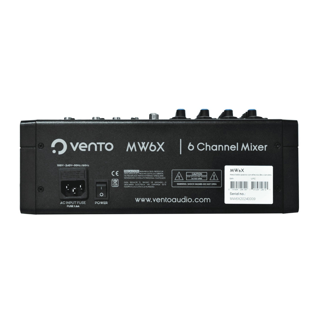 Vento MW6X Mezclador pasivo 6 canales con interfaz y efectos