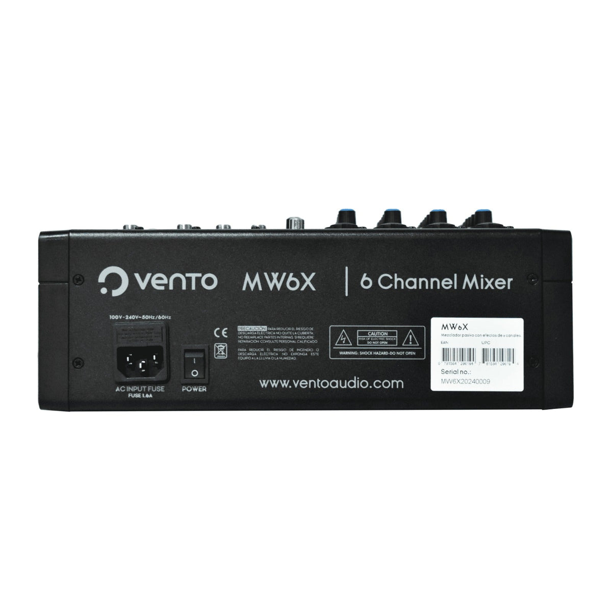 Vento MW6X Mezclador pasivo 6 canales con interfaz y efectos