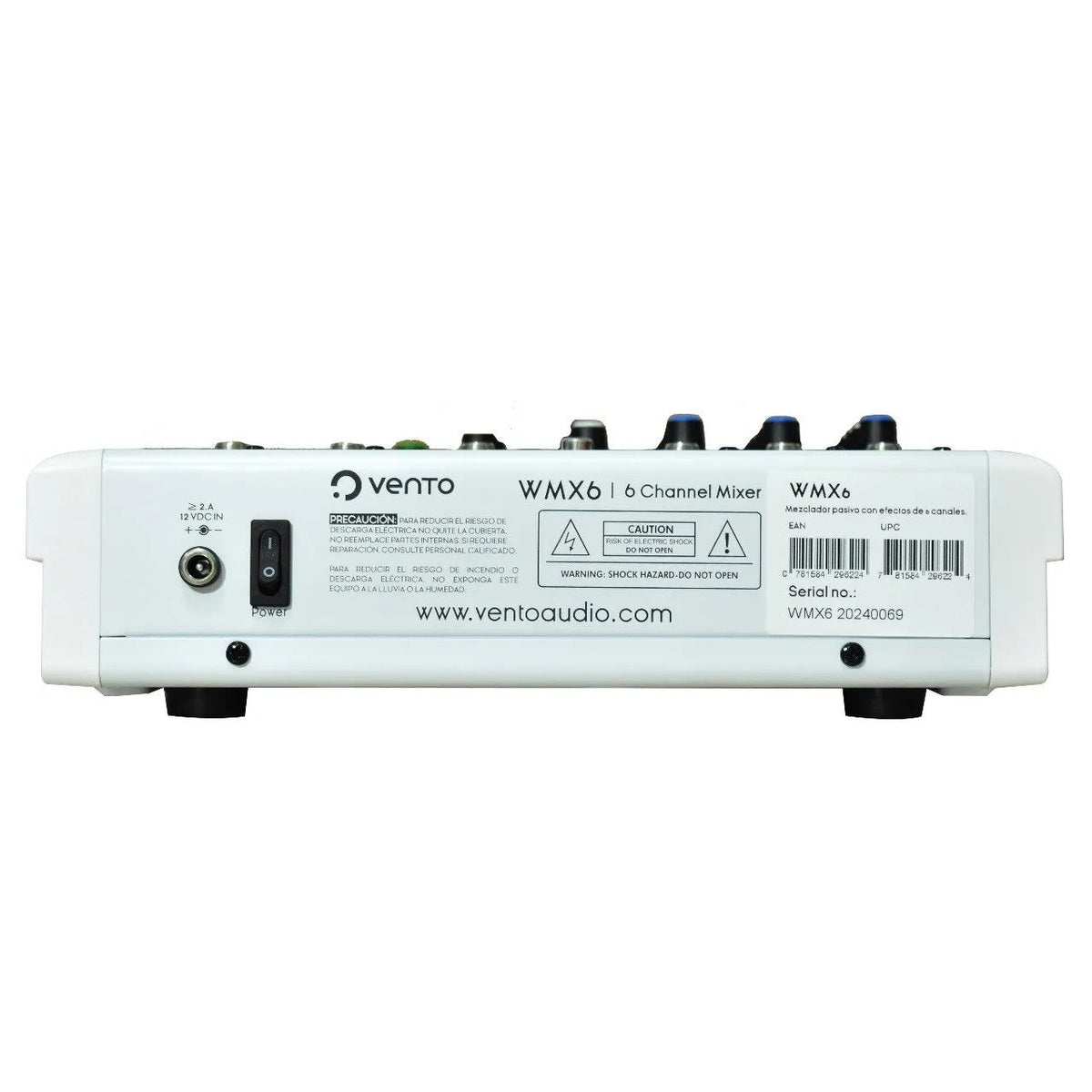 Vento WMX6 Mezclador de 6 canales con interfaz y efectos