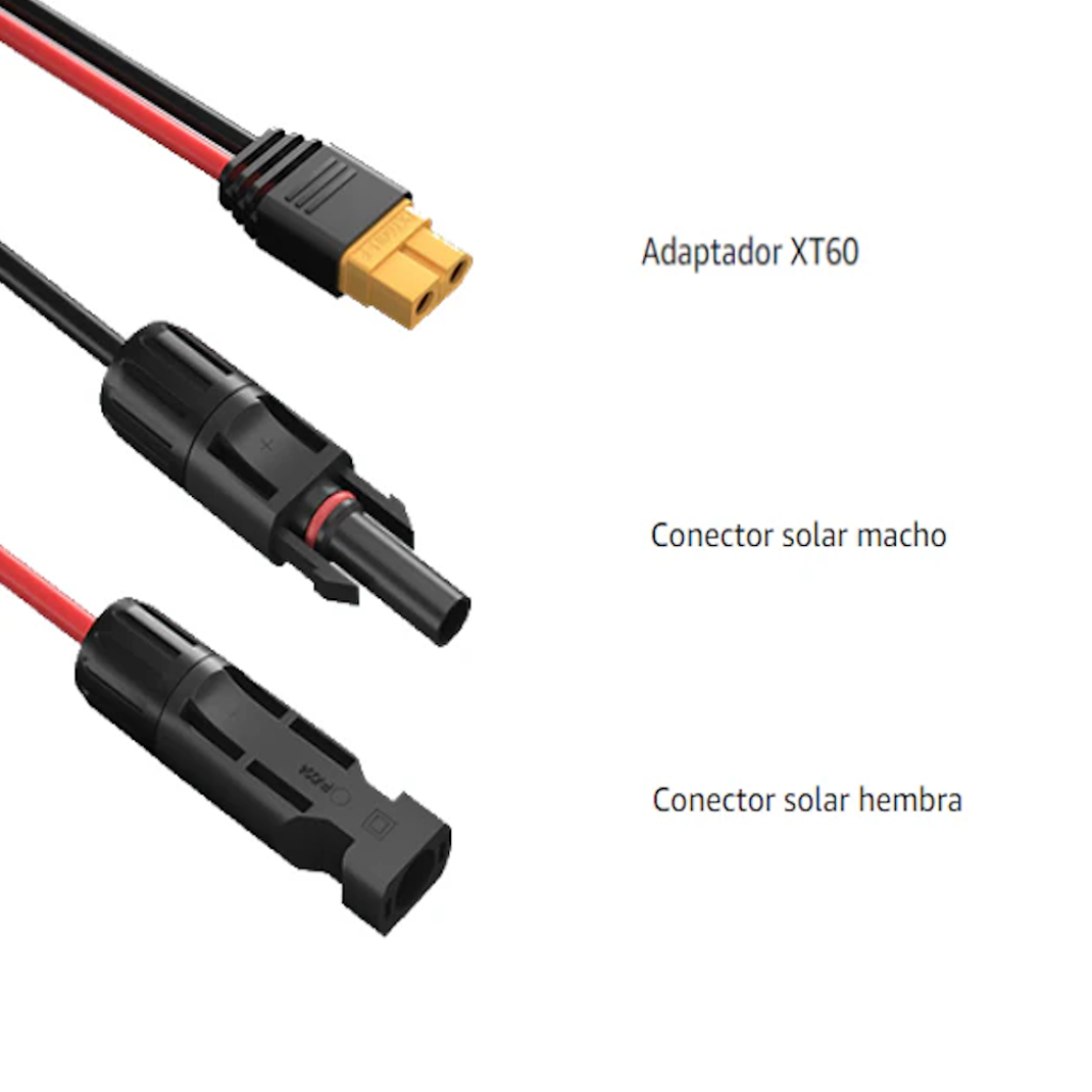 EcoFlow cable solar a XT60 2,5 m
