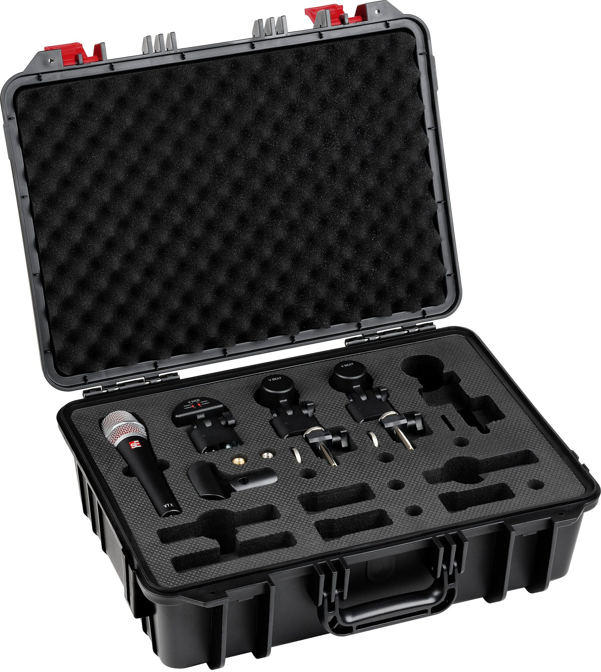 sE Electronics V Pack Venue Kit de micrófonos para batería 4 piezas con estuche