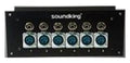 Soundking CESKAJ204 Panel con 6 XLR hembra y 6 jack ¼ en acero inoxidable