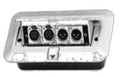 Soundking CESKAJ308 Panel de empotrar con tapa reclinable 2 XLR macho y 2 hembra