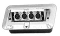 Soundking CESKAJ309 Panel de empotrar con tapa reclinable 4 XLR hembra