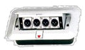 Soundking CESKAJ310 Panel de empotrar con tapa reclinable 4 XLR hembra