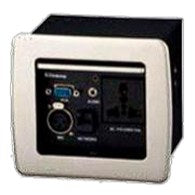 Soundking CESKCPD002 Wallplate de superficie con AC, XLR, VGA, 3,5 mm y RJ45