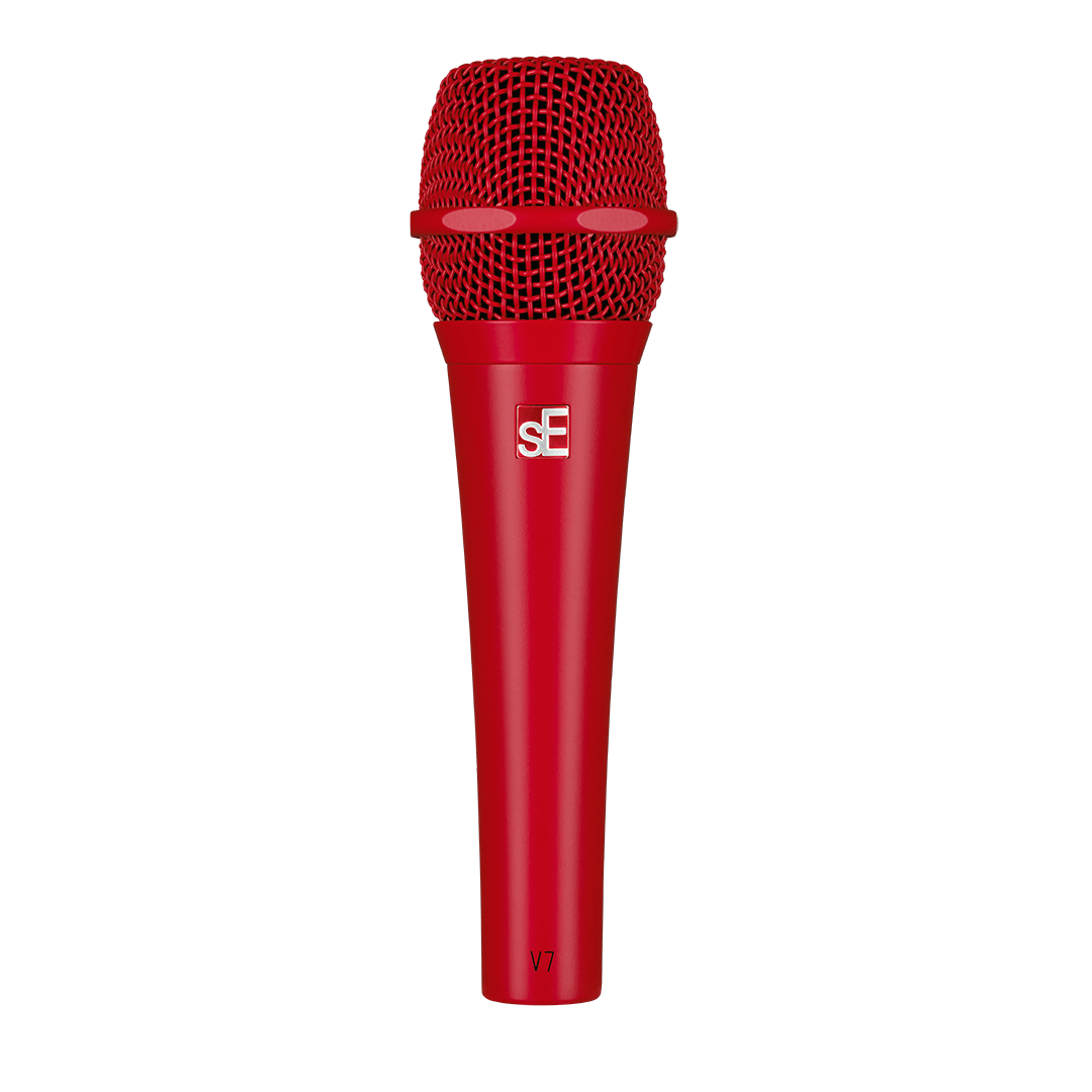 sE Electronics V7 Red Micrófono dinámico supercardioide acabado rojo