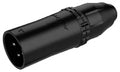 Roxtone RX3MWP-BG Conector XLR macho 3 polos trabajo pesado IP66 estructura sólida negra