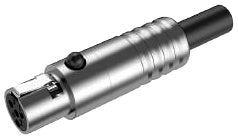 Roxtone RMX4F-C Conector mini XLR hembra 4 polos