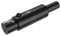 Roxtone RMX3F-B Conector mini XLR hembra 3 polos