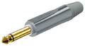 Roxtone PJ2X-GG-PURE Plug mono 6.3 mm contactos Gold color gris