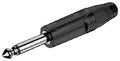 Roxtone RJ2P-BN Plug mono 6.3 mm negro punta silver