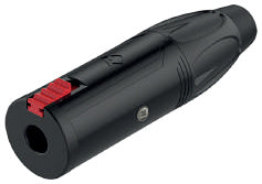 Roxtone RJ3FP-BG Jack TRS 6.3 mm negro con seguro