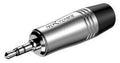 Roxtone MJ3XNN Plug Jumbo TRS 3.5 mm niquelado para cable de 8 mm
