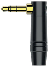Roxtone RMJ3RPP-BG Plug TRS 3.5 mm en ángulo negro dorado