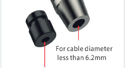 Roxtone RMJ3PXNN Plug TRS 3.5 mm niquelado para cable de 4.5 a 6.2 mm