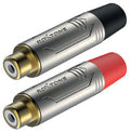 Roxtone RF2FC-NG Jack RCA niquelado puntas doradas