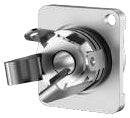 Roxtone RJ3FD-2 Silver Jack TRS de chasis 6.3 mm