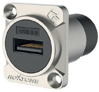 Roxtone RAU3D Adaptador USB 3.0 A-A de chasis niquelado