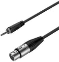 Roxtone RACC420L3 Cable de audio balanceado TRS 3.5 mm a jack XLR 3 polos 3 m