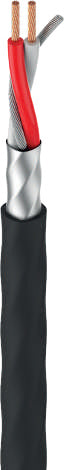 Roxtone MC036 Cable balanceado para instalación 24AWG 3.7 mm negro rollo 100 m