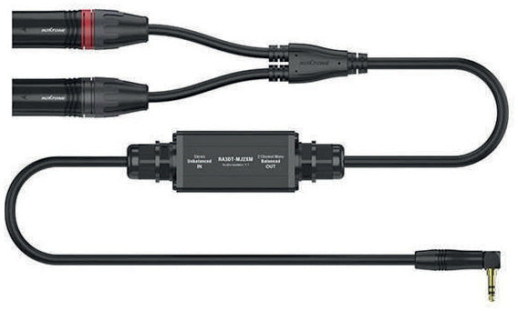Roxtone RA3DT-MJ2XM Isolador estéreo 2 canales jack 3.5 mm a 2 XLR macho