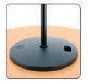 Superfix XMS902BP01 Soporte de micrófono base redonda negro mate 90-176 cm