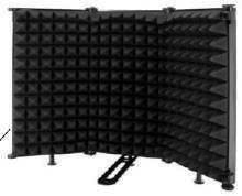 Superfix XMF201B Pantalla acústica portátil 3 paneles carcasa metálica negro mate